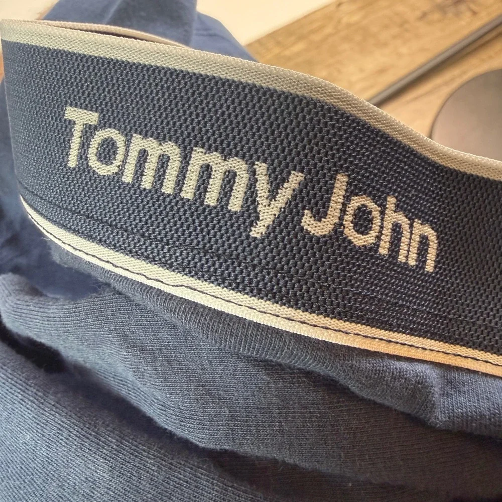 Tommy John Mens XL Navy Blue Second Skin Cotton Stretch Boxer Briefs 2302